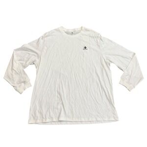 Converse Long Sleeve T Shirt Mens XXXL White Crewneck Logo‎ Casual Tee